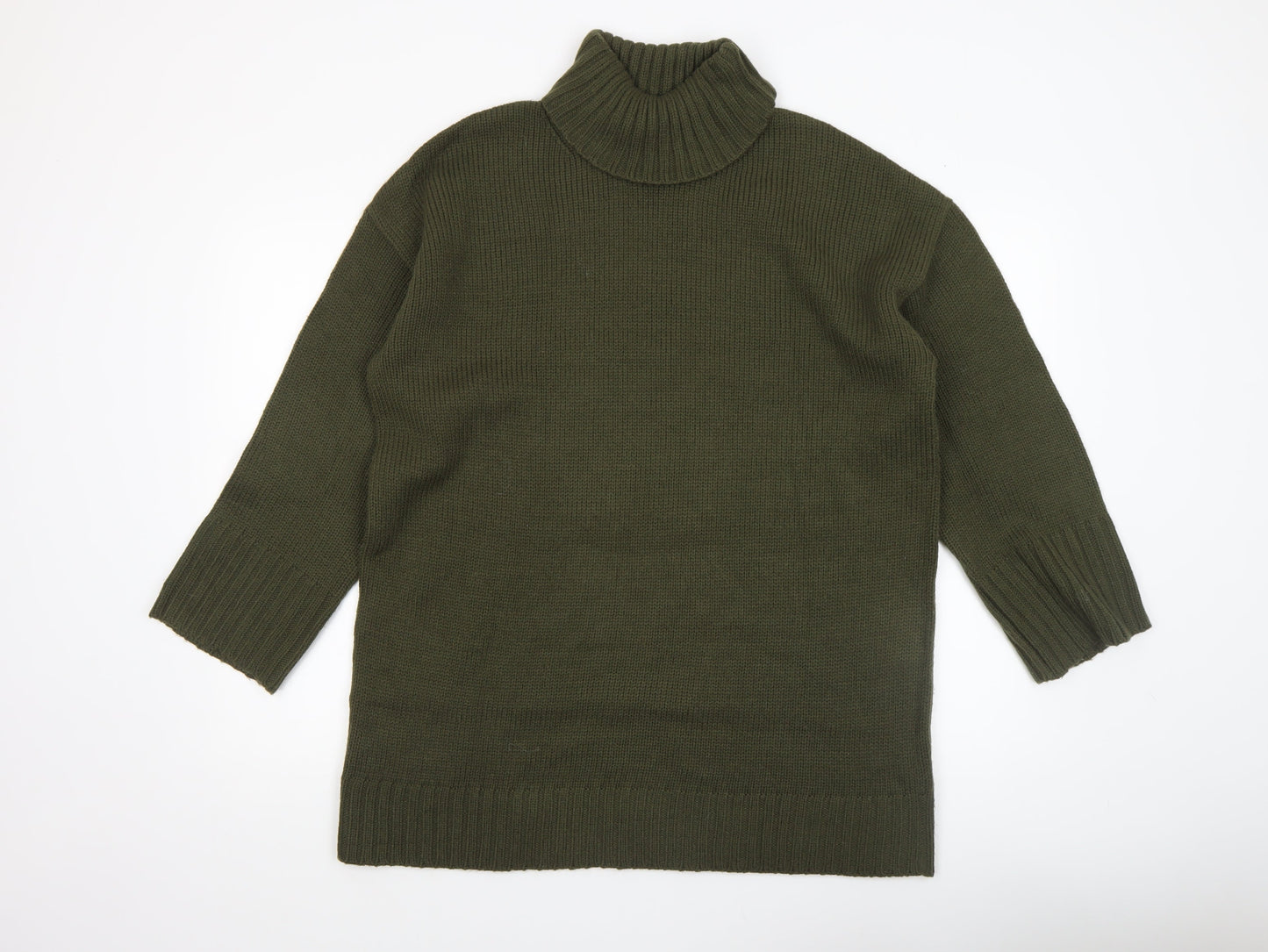 ASOS Women’s Green Roll Neck Acrylic Knit Jumper Size M