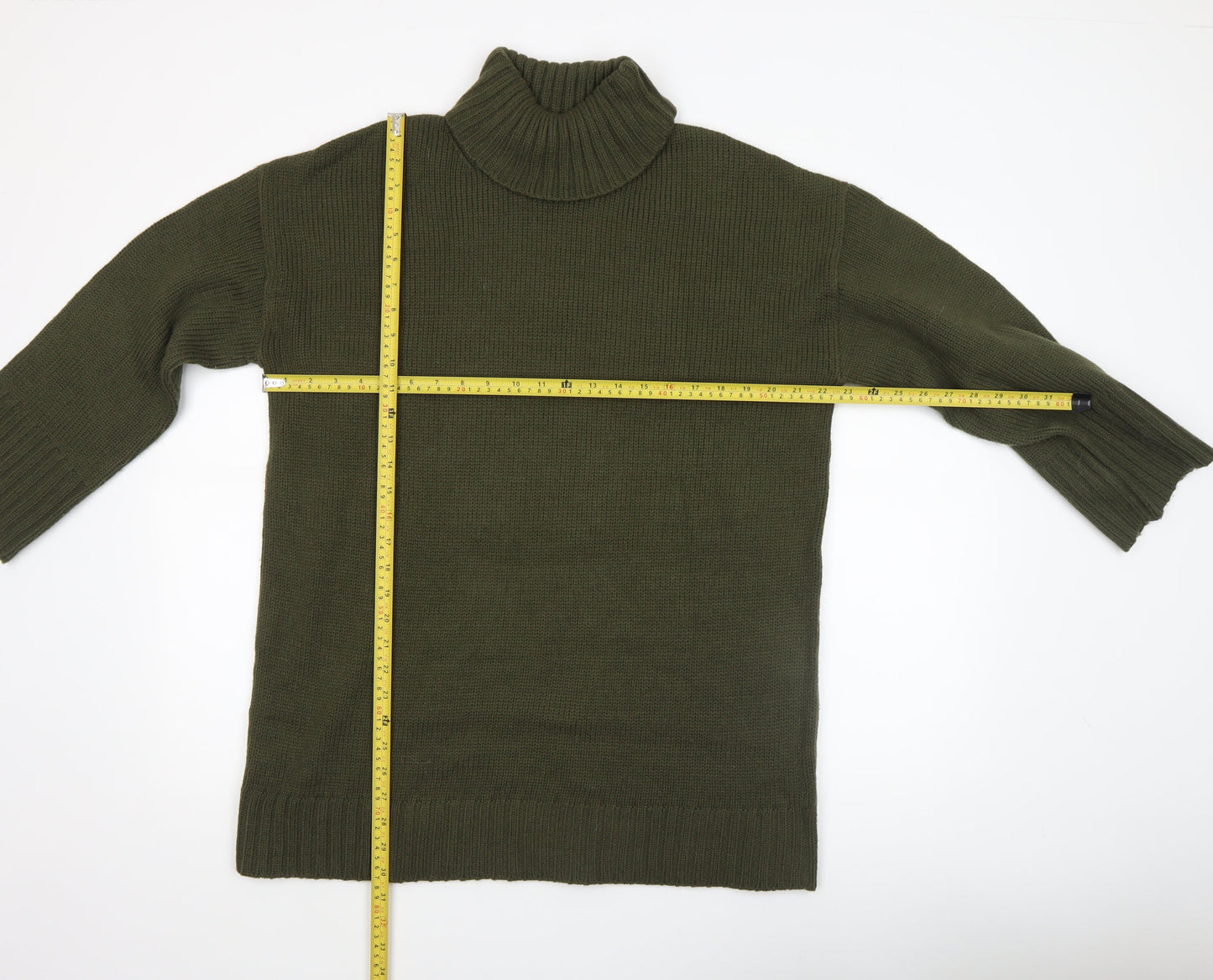 ASOS Women’s Green Roll Neck Acrylic Knit Jumper Size M