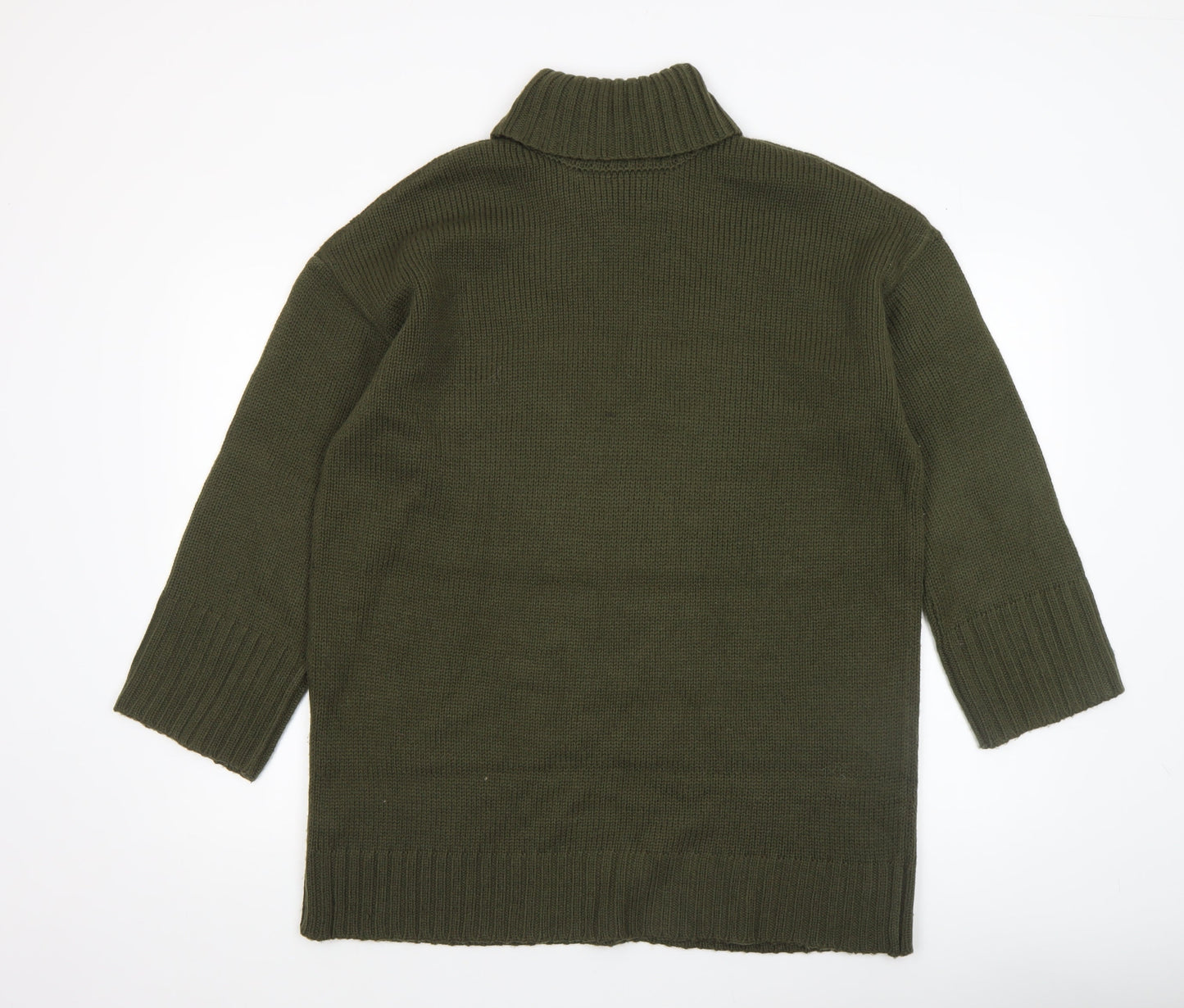 ASOS Women’s Green Roll Neck Acrylic Knit Jumper Size M