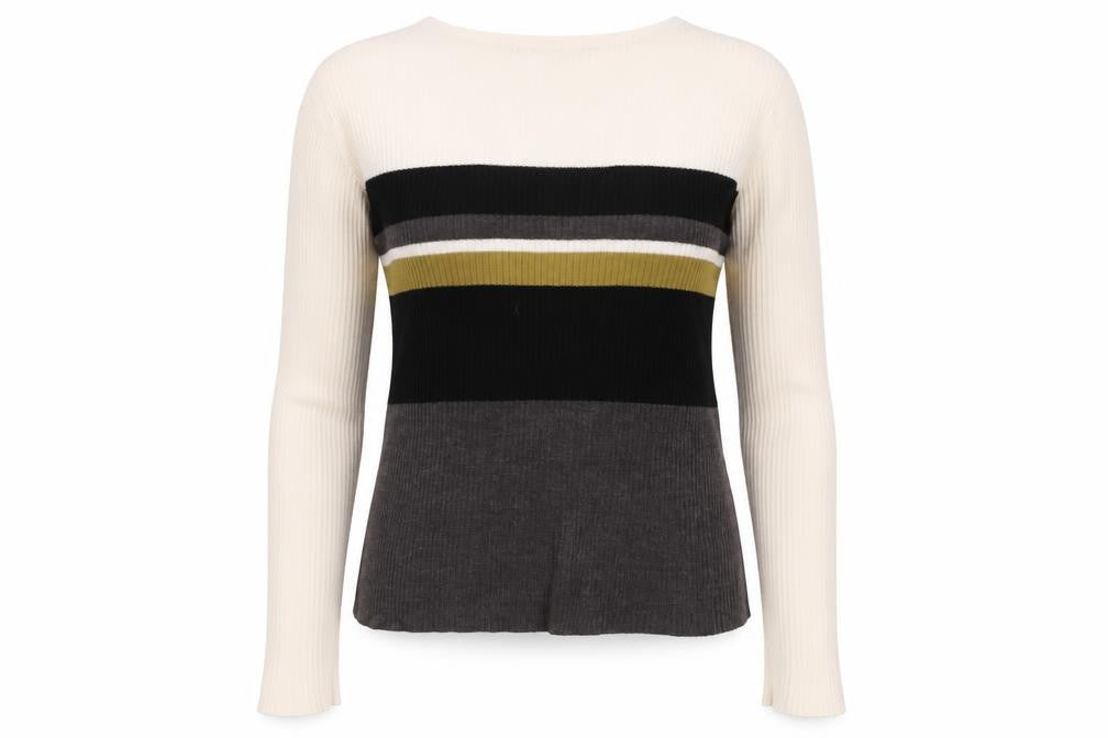 Wallis Women’s Multicoloured Striped Crew Neck Knit Jumper L