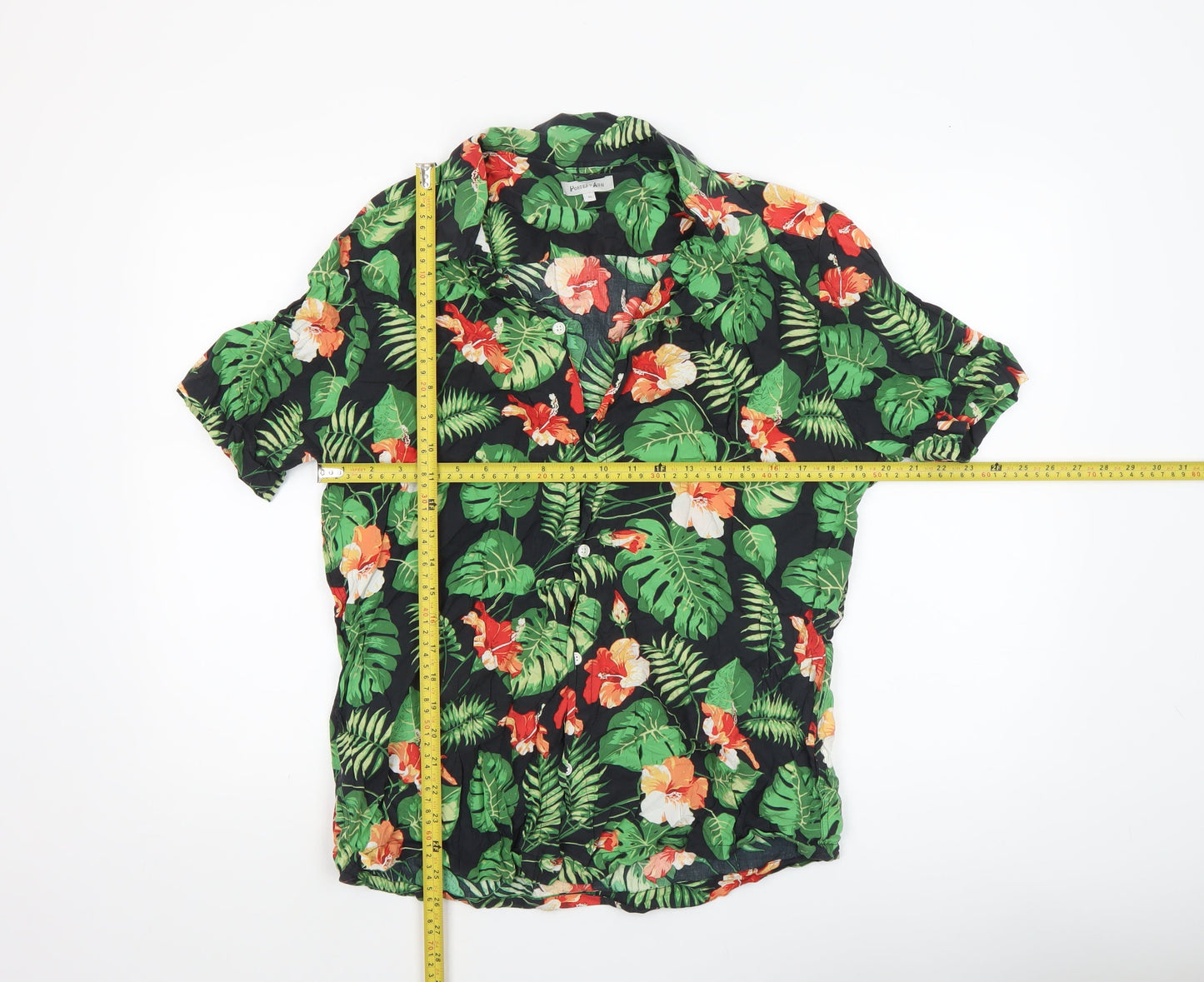 Porter + Ash Men's Multicoloured XL Hawaiian Floral Short Sleeve Shirt