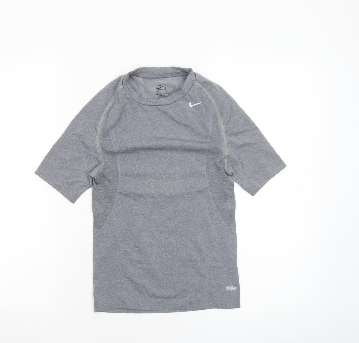 Nike Women’s Grey Seamless Dri-Fit Short Sleeve T-Shirt Size M