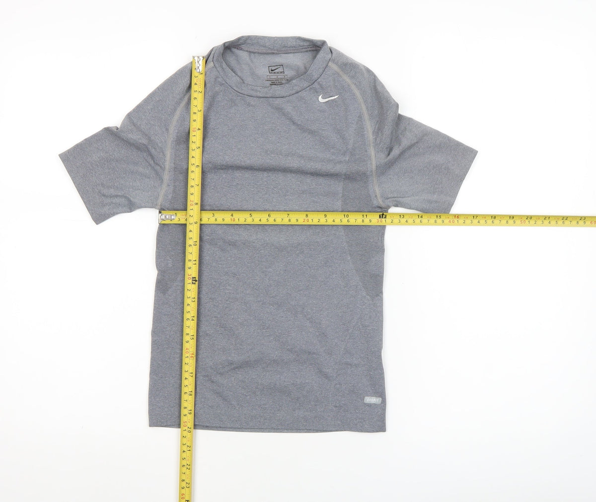 Nike Women’s Grey Seamless Dri-Fit Short Sleeve T-Shirt Size M