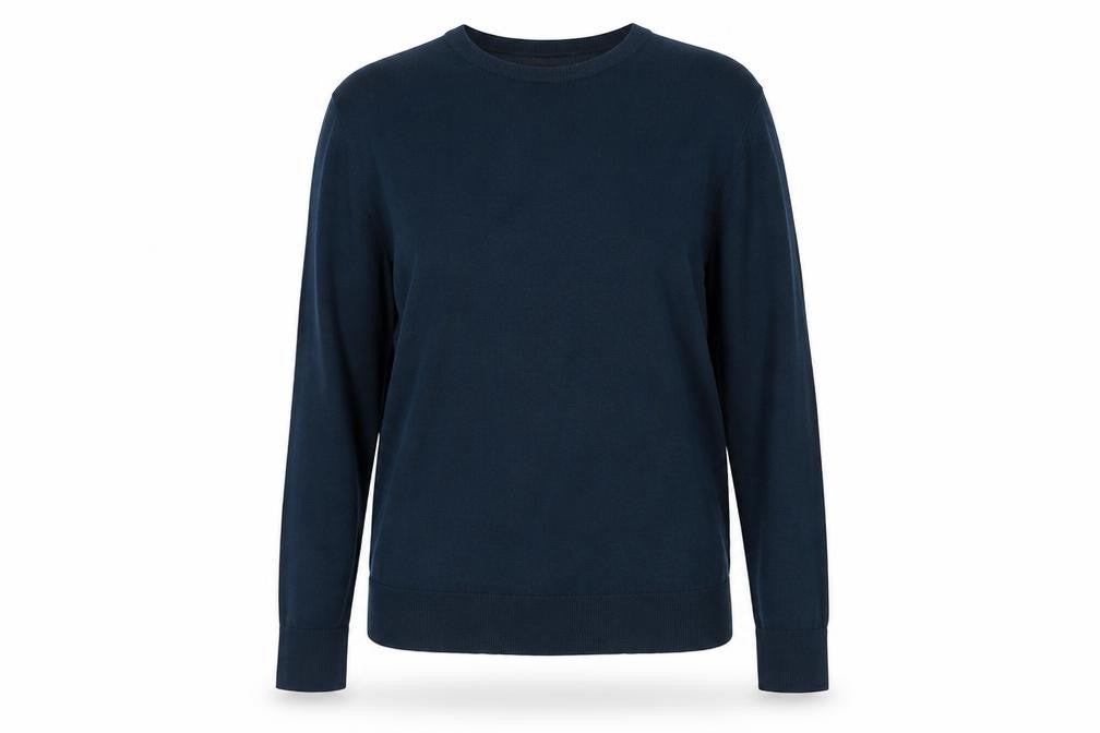 Jigsaw Women’s Blue Velvet Front Pullover Jumper Size M
