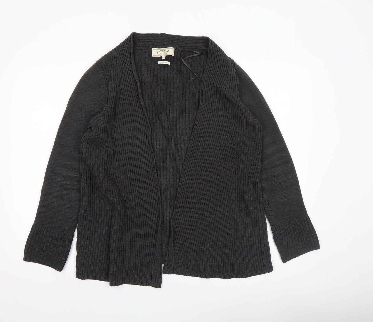 FatFace Women’s Black Acrylic Knit Open Cardigan UK 10