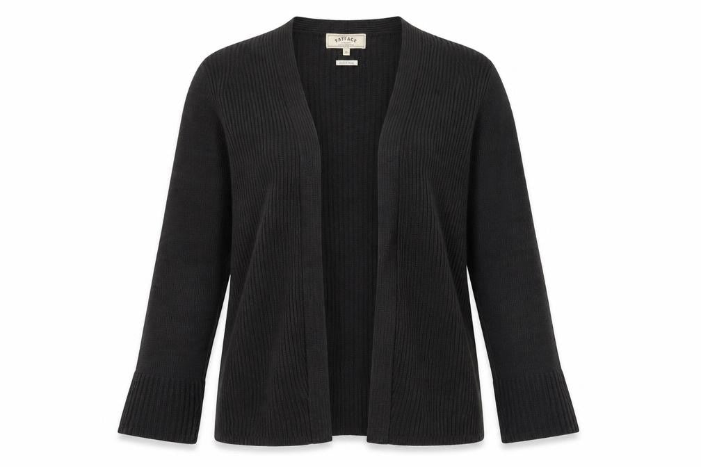 FatFace Women’s Black Acrylic Knit Open Cardigan UK 10