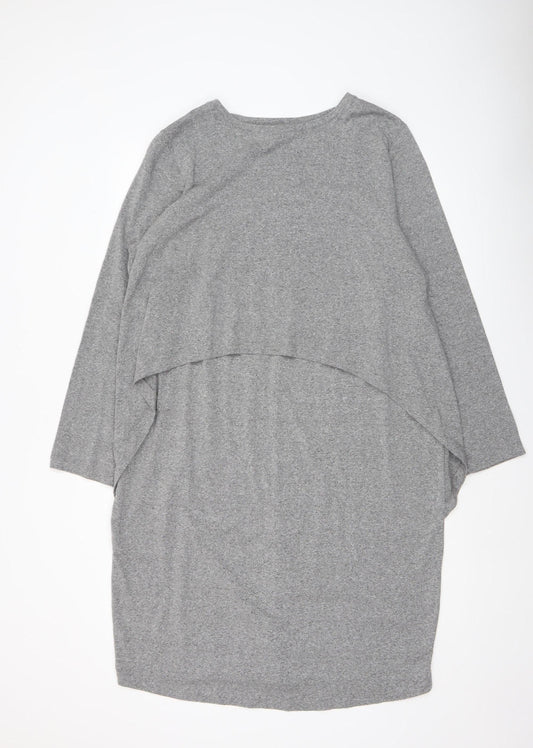 Blooming Marvellous Women’s Grey Maternity Shift Dress Size 20 Long Sleeve