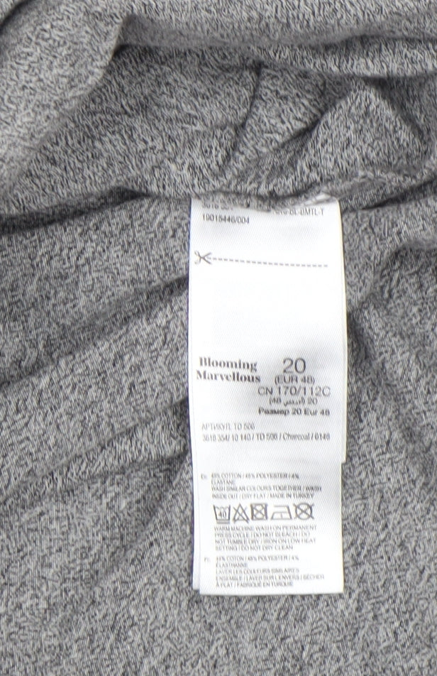 Blooming Marvellous Women’s Grey Maternity Shift Dress Size 20 Long Sleeve