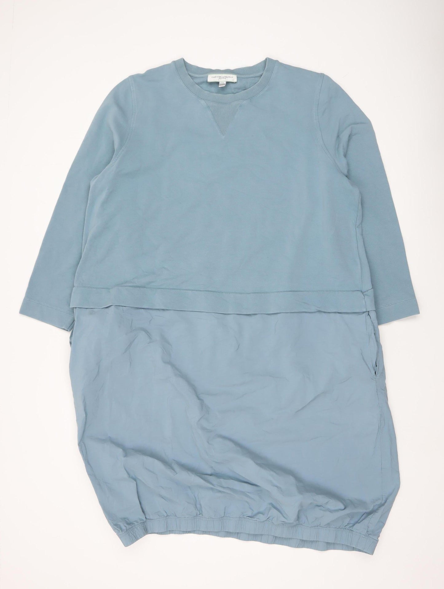 Carolyn Donnelly The Edit Women Blue XL Bubble Hem Casual Dress