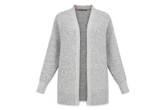 Tommy Hilfiger Women's Grey Wool Blend Open Knit Cardigan XS