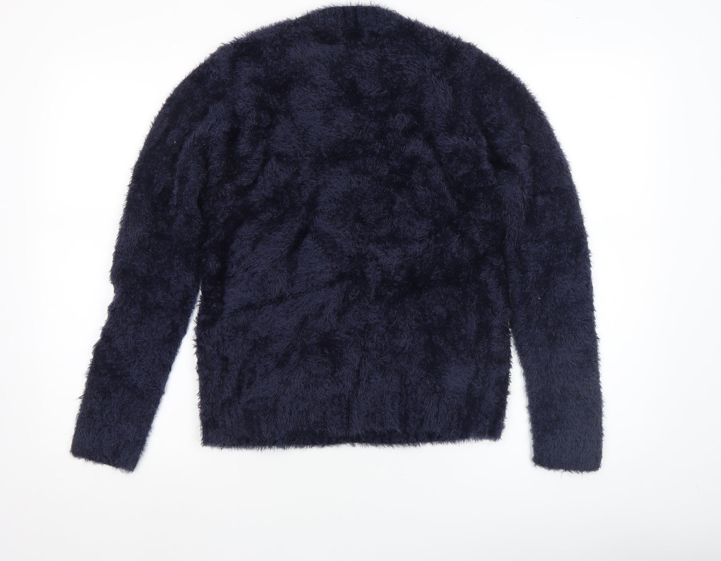 Next Women's Blue Christmas Snowman Jumper Size 8 Pullover Knit