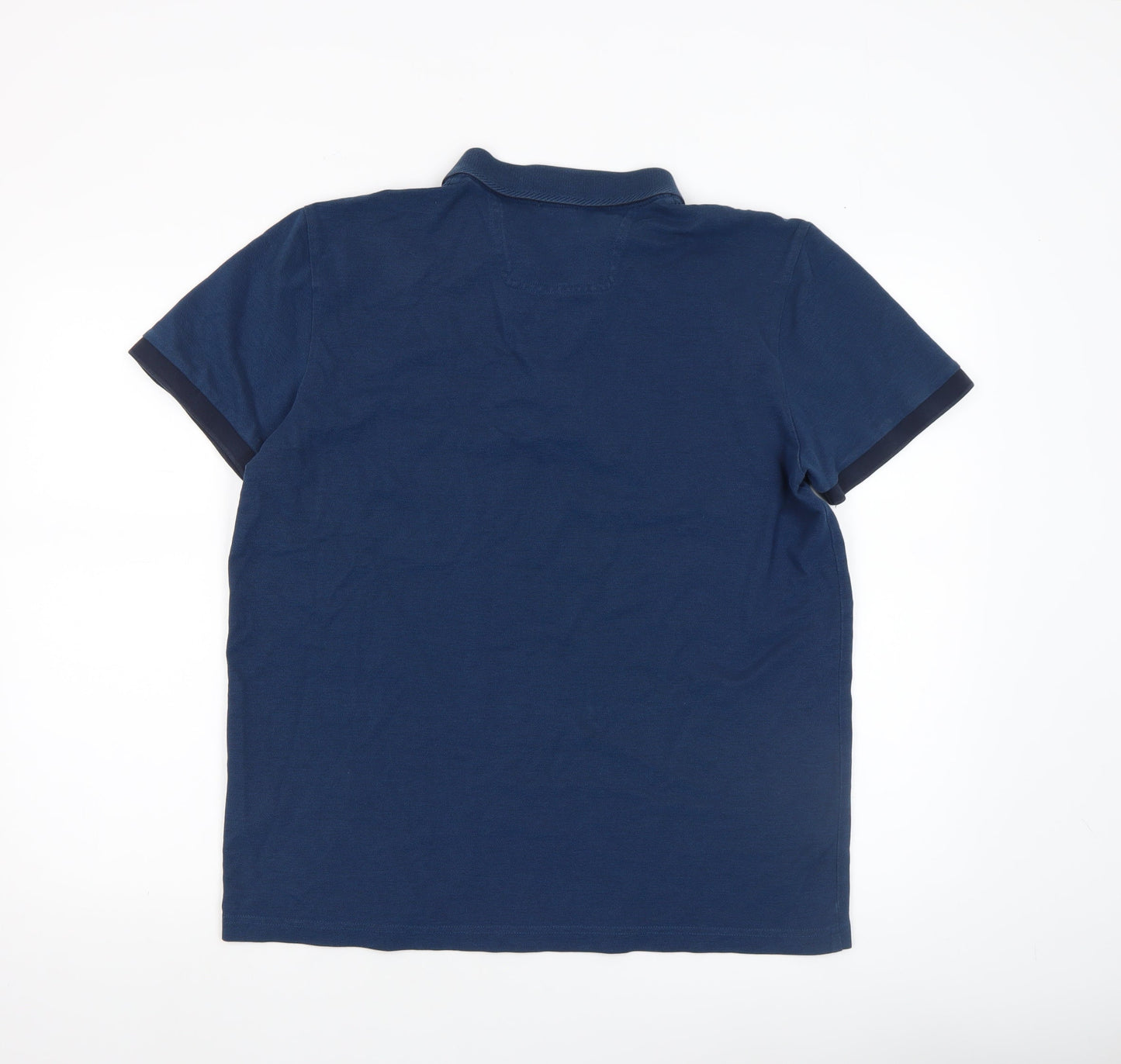 BOSS Men's Blue Regular Fit Luxury Cotton Polo Shirt XL