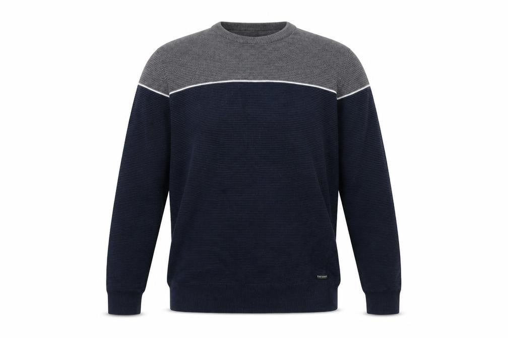 Threadbare Men's Blue Grey Cotton Crew Neck Jumper XL