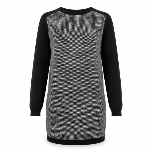 Zara Knit Women's Black S Jumper Dress Long Sleeve Cotton
