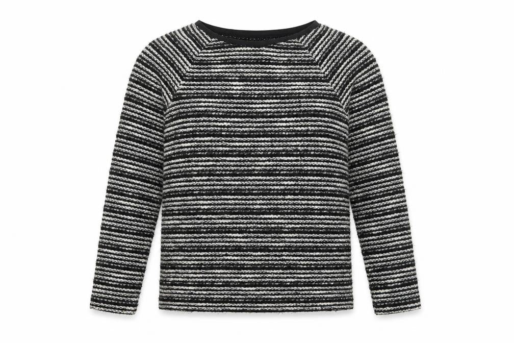 Laura Ashley Women’s Black Striped Long Sleeve Knit Jumper Size 10