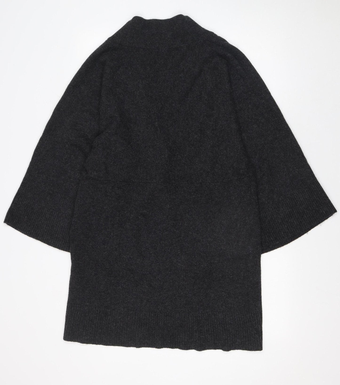 Kookai Womens Black Wool Cardigan Size 10 Relaxed V-Neck Knit