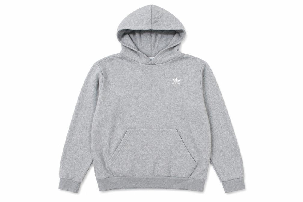 Adidas Boys Grey Hoodie L 13-14 Years Pullover Fleece Sweatshirt