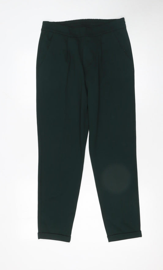 Jacqueline de Yong Women’s Green Tapered Elastic Waist Trousers Size S