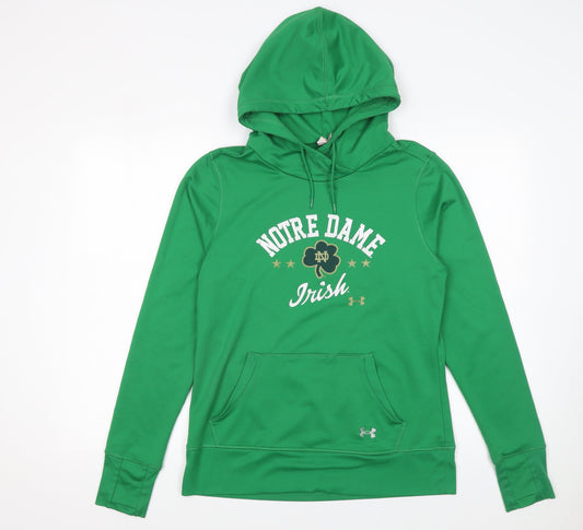 Under Armour Womens Green Notre Dame Irish Pullover Hoodie Size L