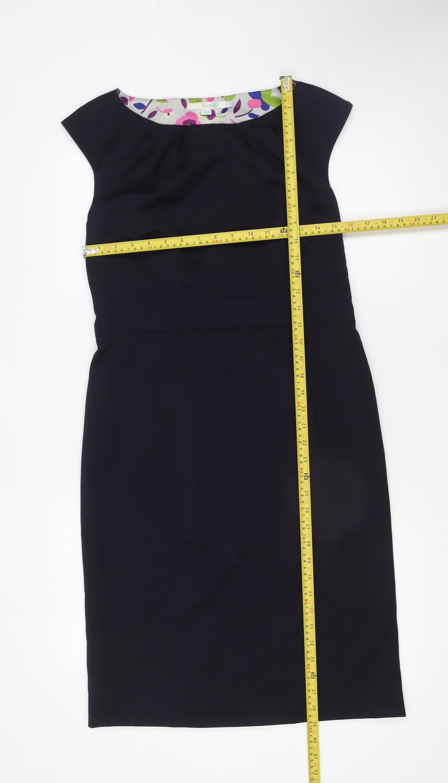 Boden Women’s Navy Wool Sheath Dress Size 12 Classic Workwear