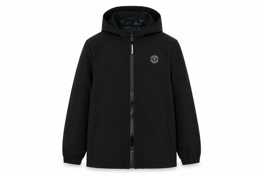 Threadboys Boys Black Hooded Rain Coat Jacket 11-12 Years Water Resistant
