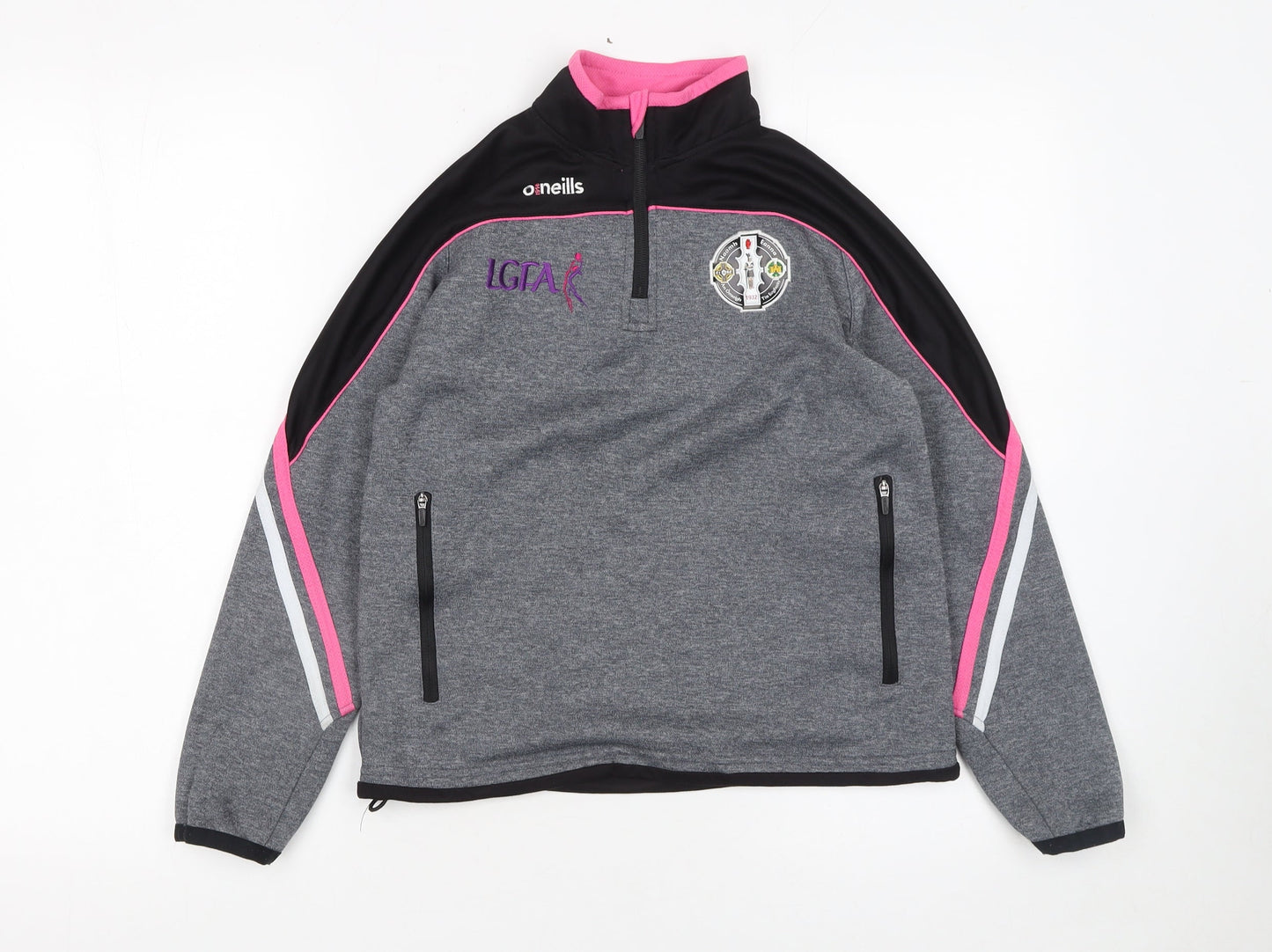 O'Neills Girls Grey LGFA 1/4 Zip Pullover Sweatshirt 10-11 Years