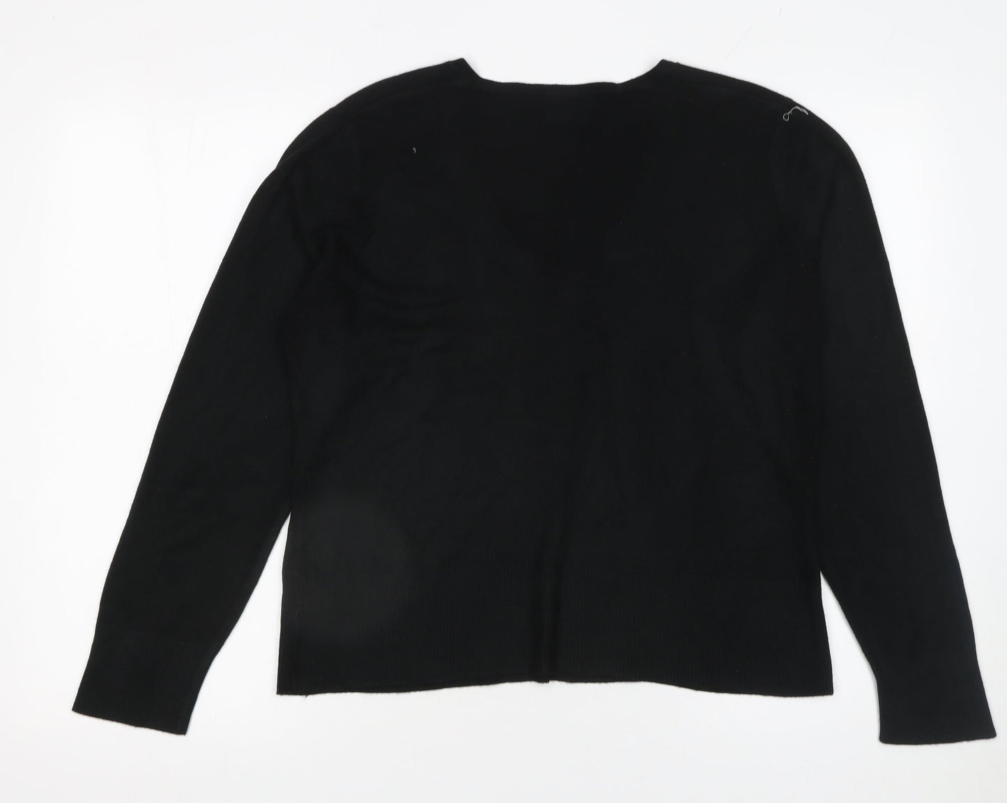 NEXT Petite Women's Black V-Neck Acrylic Jumper Size 16