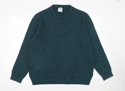 Marks and Spencer Men’s Green 2XL Crew Neck Knit Jumper