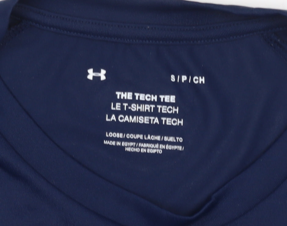 Under Armour Men Blue Small Tech Loose Fit T-Shirt Activewear Top