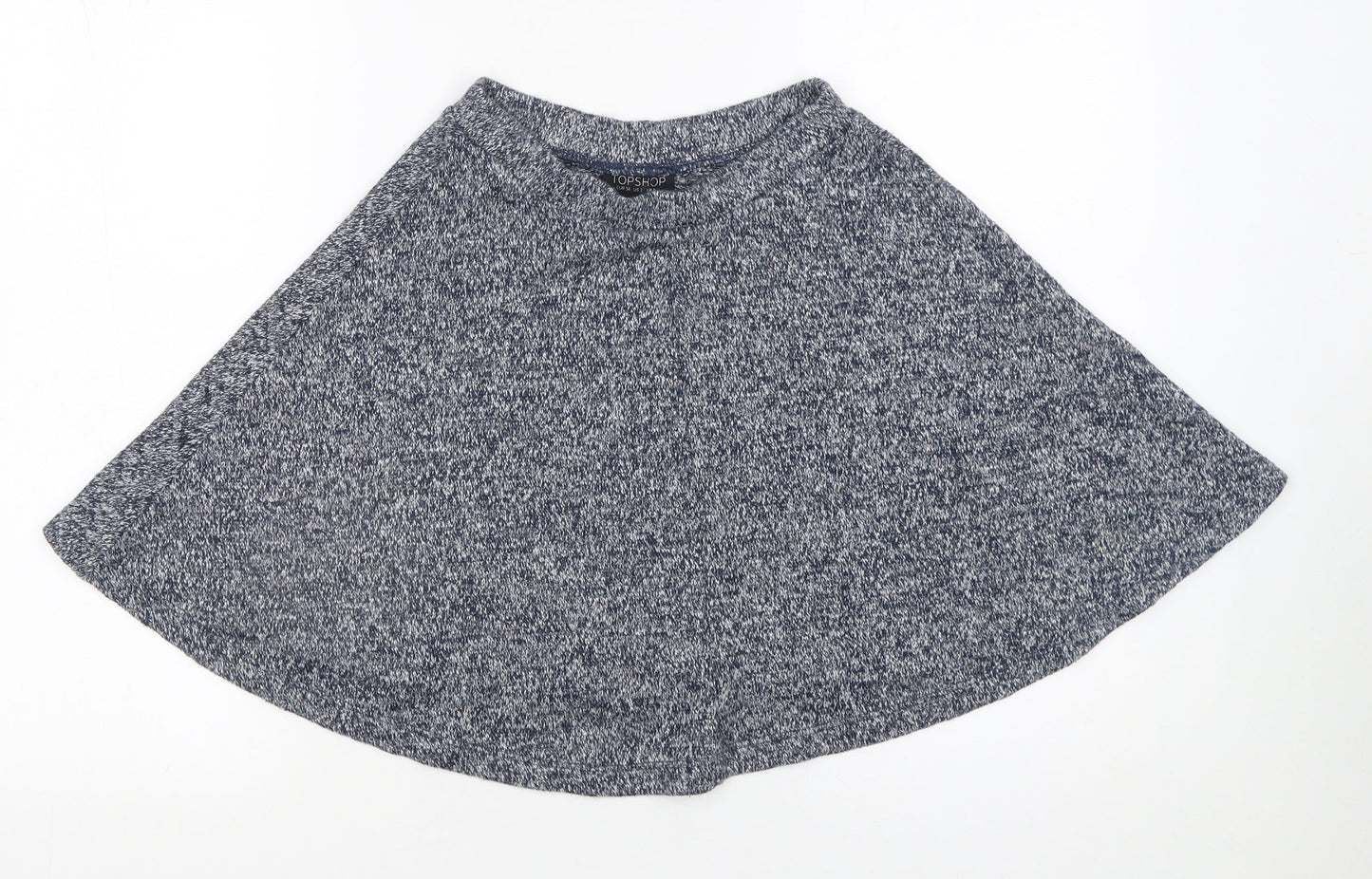 Topshop Women's Blue Knit A-Line Short Skirt Size 6