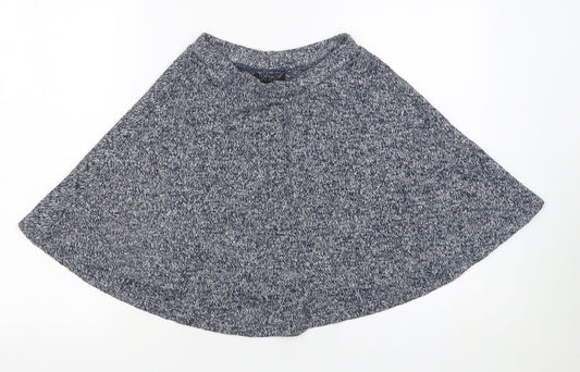 Topshop Women's Blue Knit A-Line Short Skirt Size 6