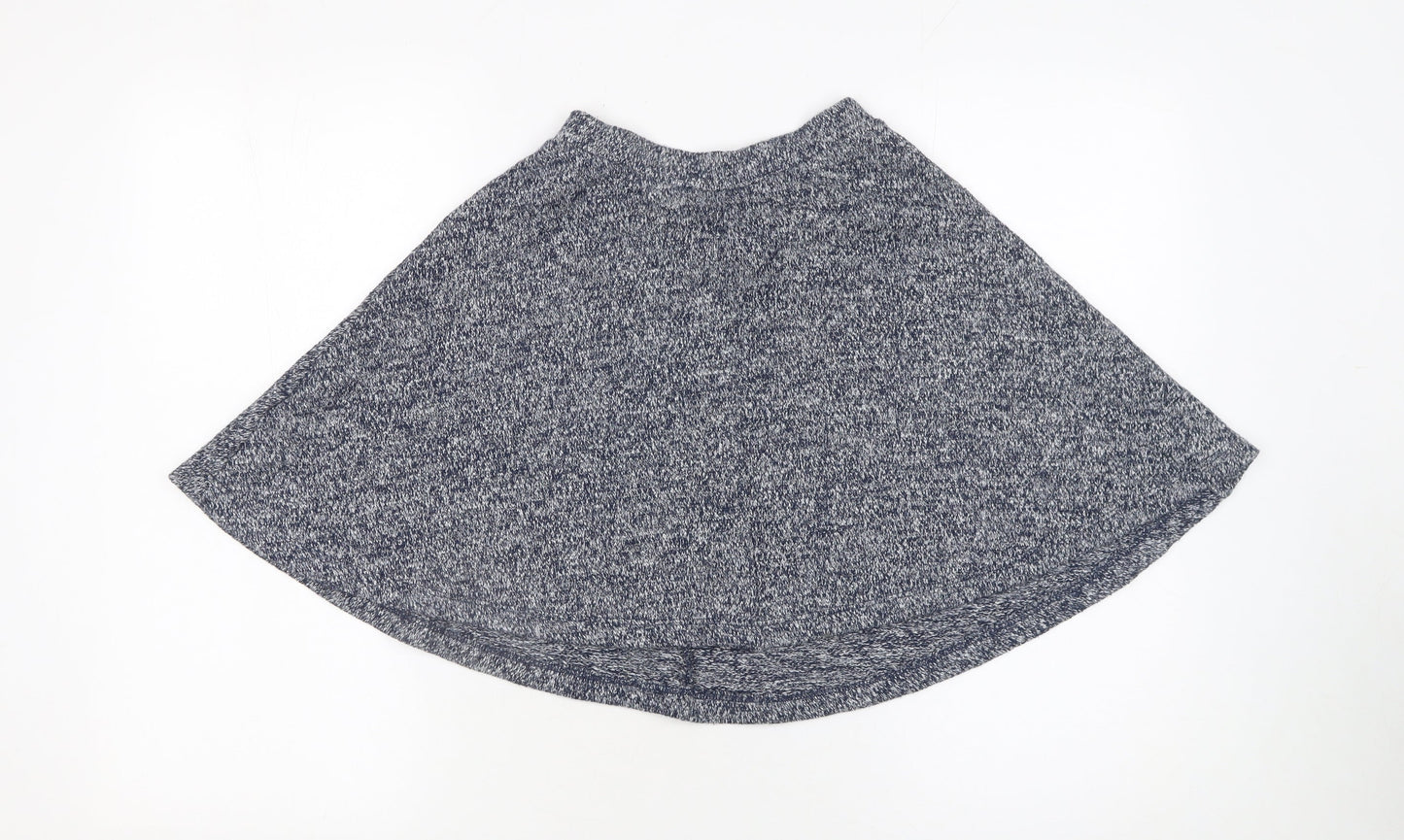 Topshop Women's Blue Knit A-Line Short Skirt Size 6