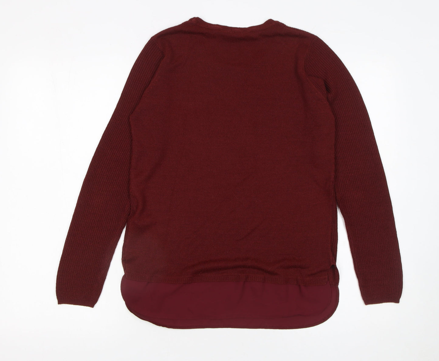Dorothy Perkins Women’s Red Crew Neck Long Sleeve Pullover Jumper Size 10