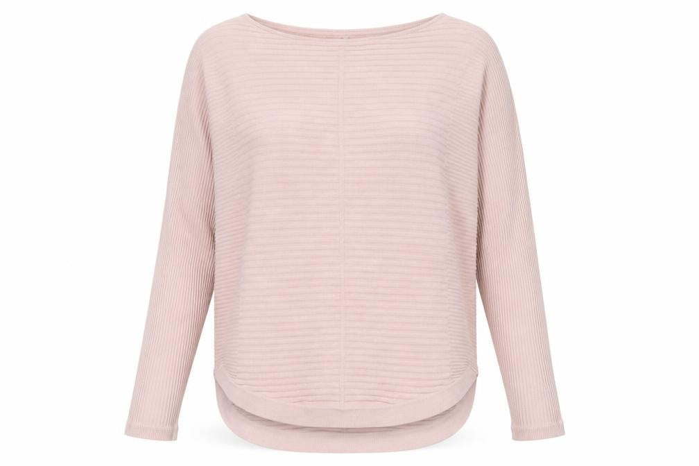 Principles Women Pink Size 12 Ribbed Boat Neck Pullover Jumper