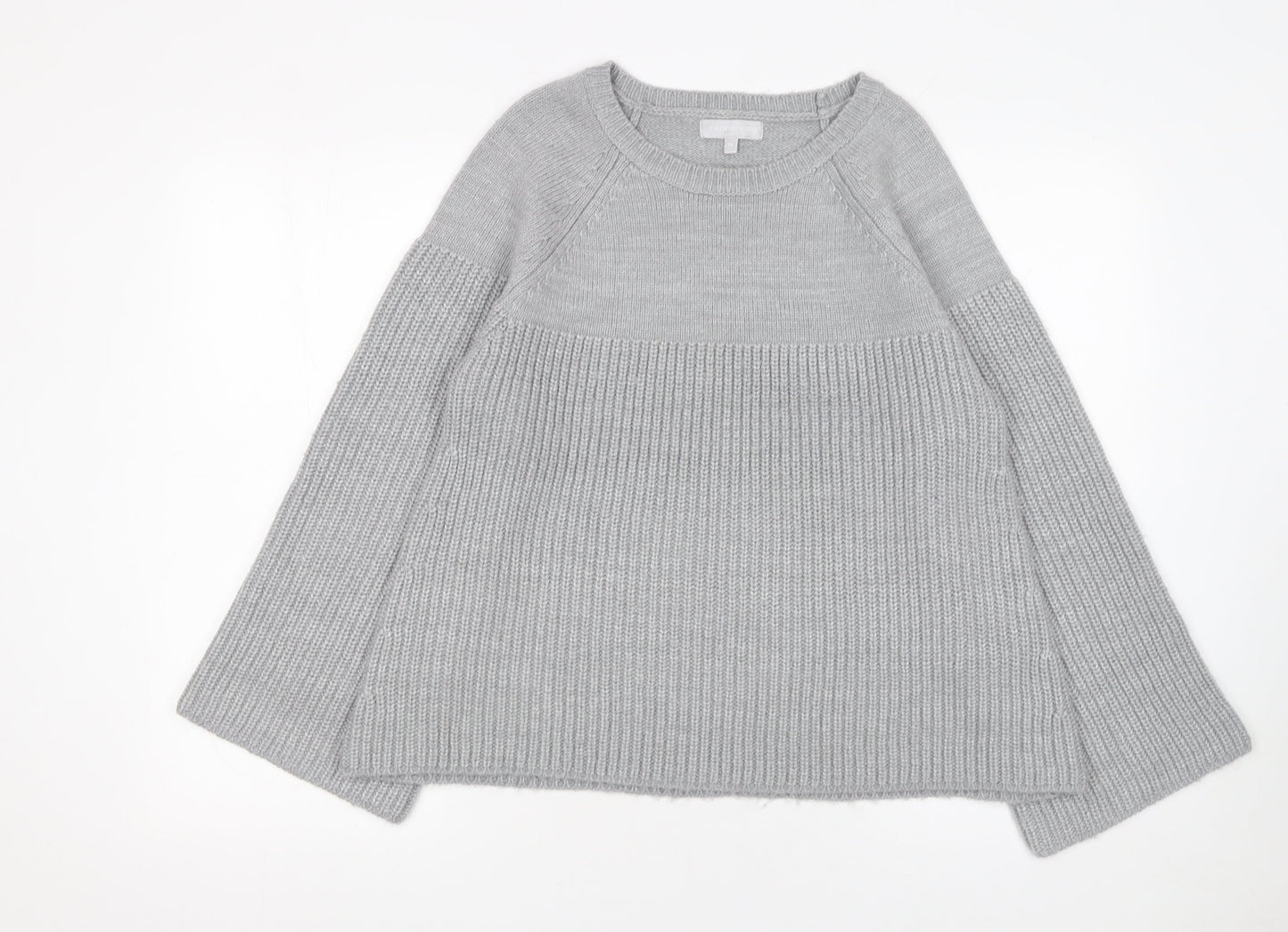 Red Herring Women’s Grey Long Sleeve Chunky Knit Jumper Size 14