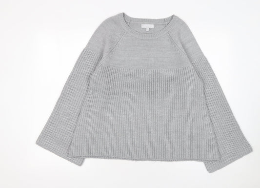 Red Herring Women’s Grey Long Sleeve Chunky Knit Jumper Size 14
