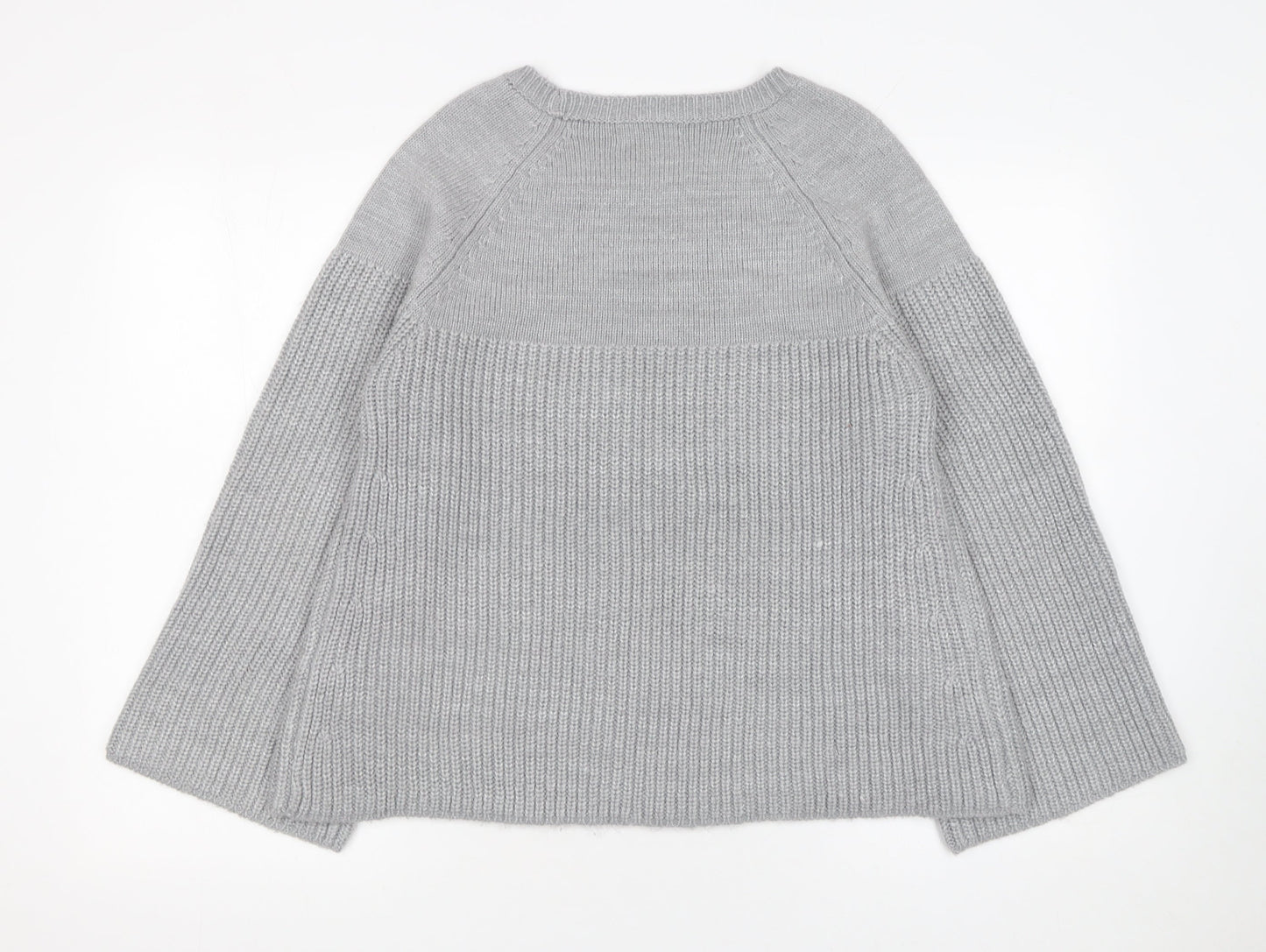 Red Herring Women’s Grey Long Sleeve Chunky Knit Jumper Size 14
