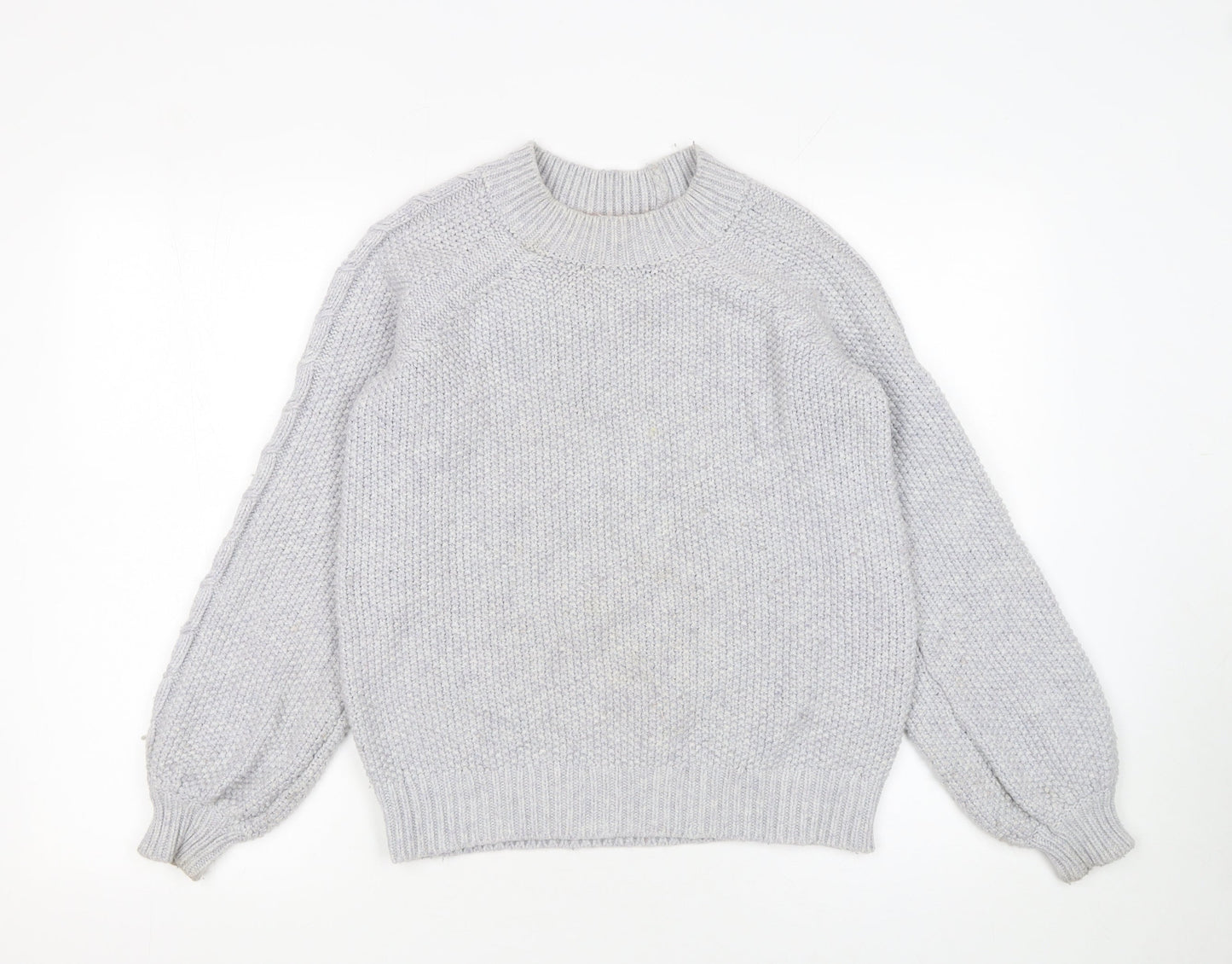 Boden Women Grey Chunky Knit Wool Blend Pullover Jumper XS