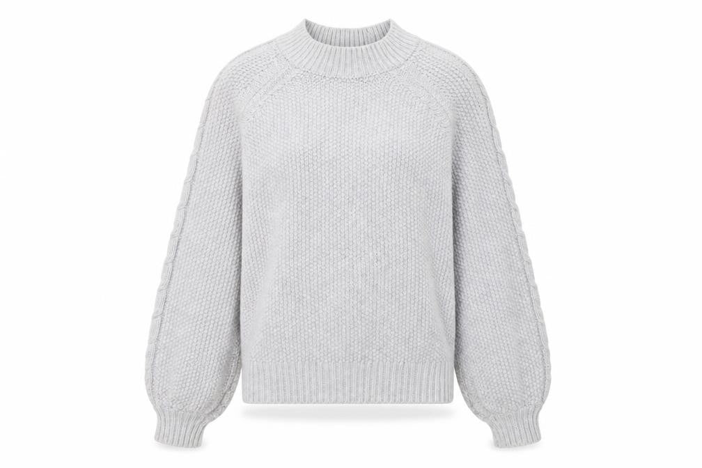 Boden Women Grey Chunky Knit Wool Blend Pullover Jumper XS