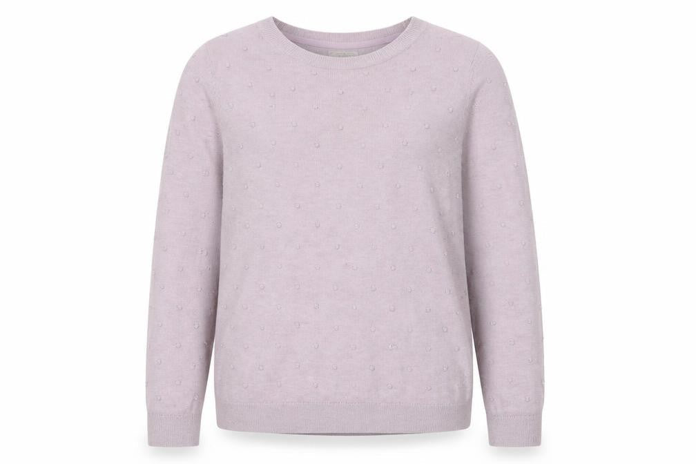 FatFace Women Purple Crew Neck Long Sleeve Knit Jumper Size 12