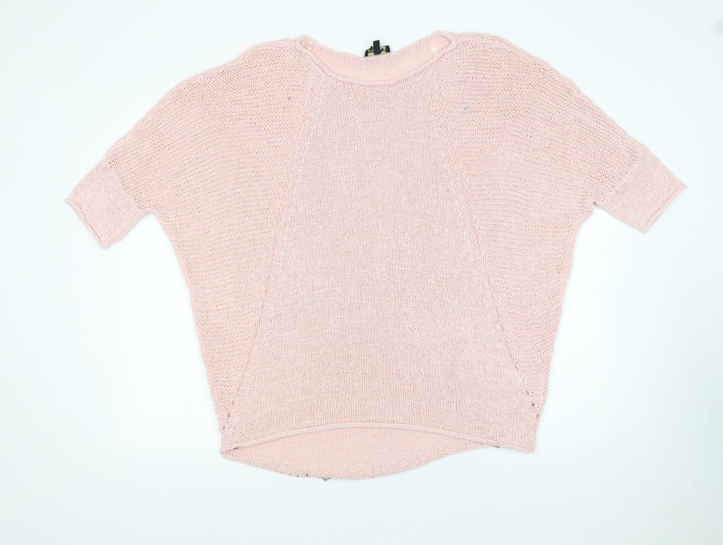 Phase Eight Women’s Pink Open-Knit Cotton Jumper UK 8