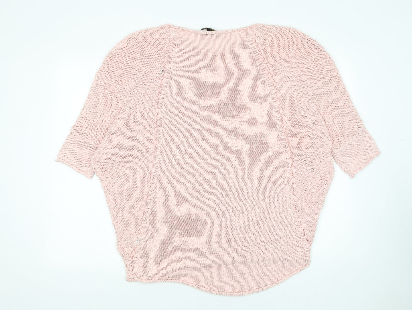 Phase Eight Women’s Pink Open-Knit Cotton Jumper UK 8