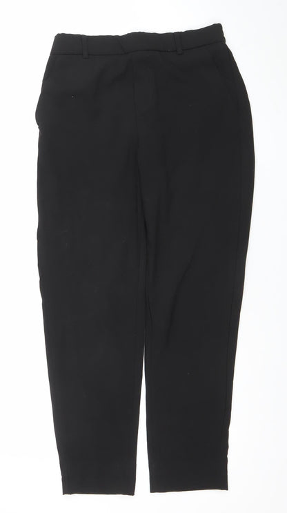 Additional front view of STUDIO women’s black regular fit tapered polyester stretch trousers, size UK 12