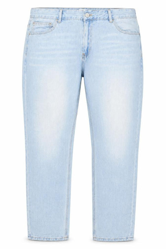 Tamnoon Denim Men Blue Light Wash Straight Jeans Size 46