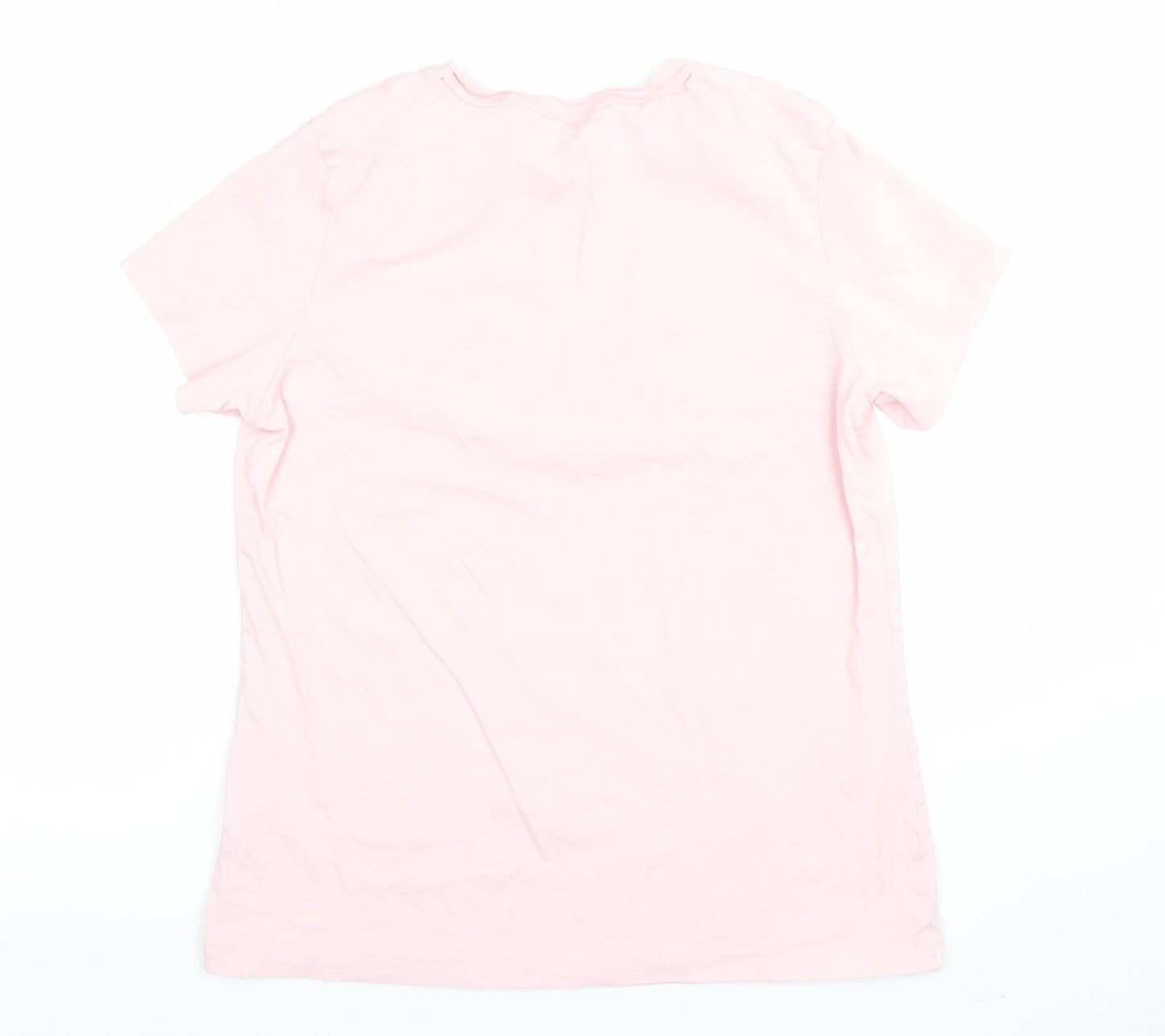 Puma Womens Pink Basic Logo T-Shirt Size M Short Sleeve Crew Neck