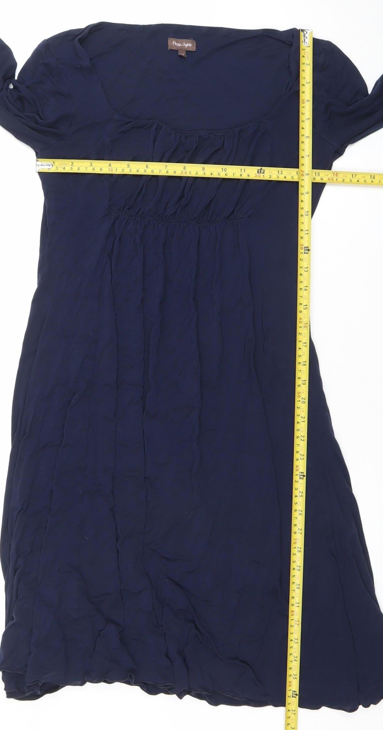 Pink Angel Women Blue A-Line Knee Length Stretch Dress Size 12
