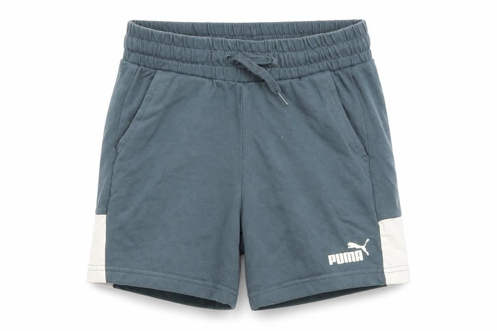 Puma Boys Blue Athletic Shorts 9-10 Years Drawstring Elastic Waist