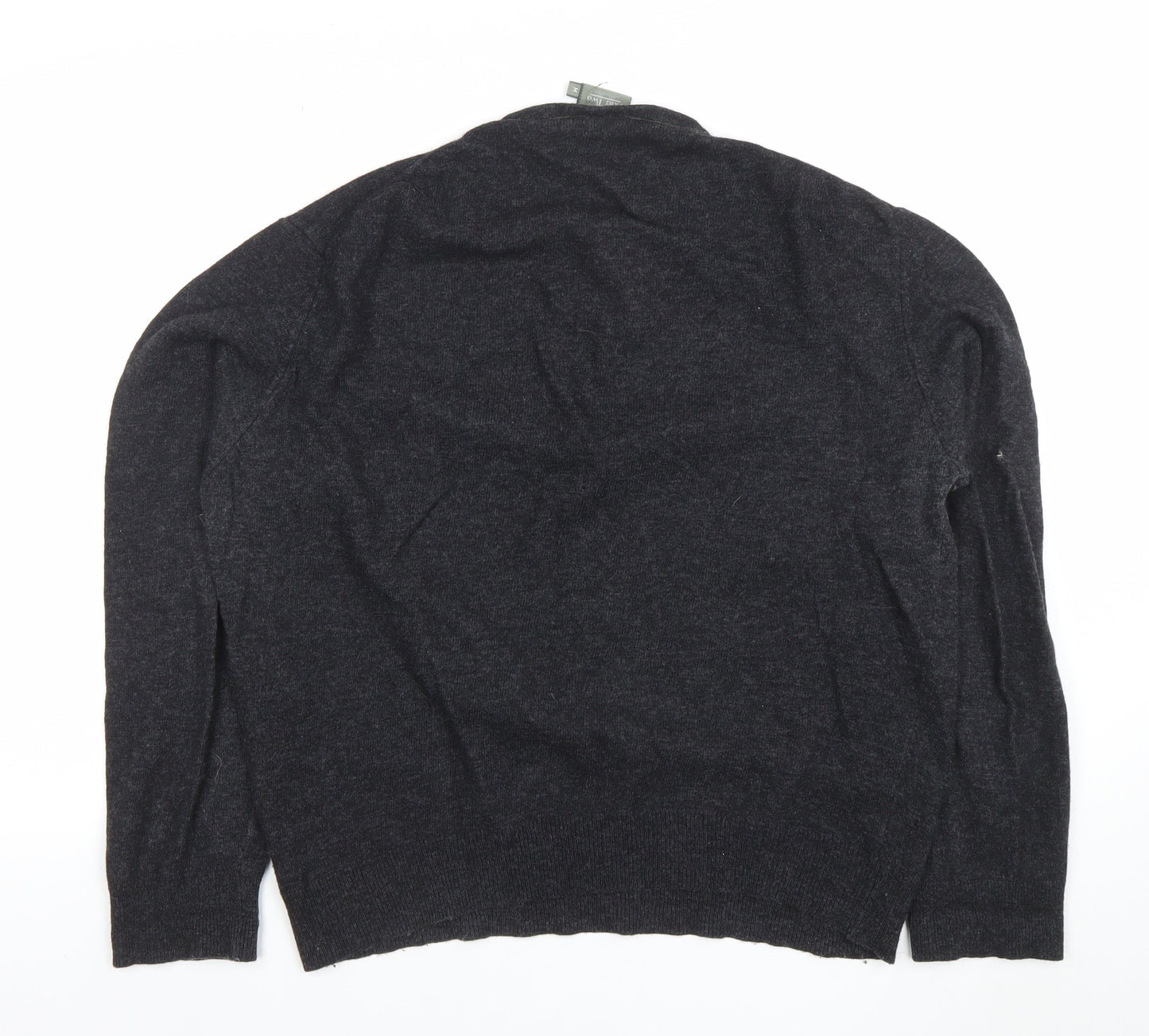 Part Two Mens Grey Lambswool V-Neck Jumper Size M
