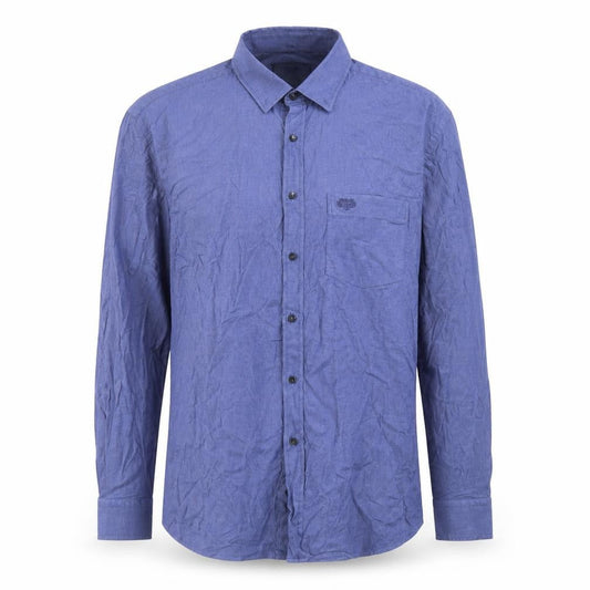 Paul Costelloe Living Men's Blue Regular Fit Cotton Shirt L Long Sleeve