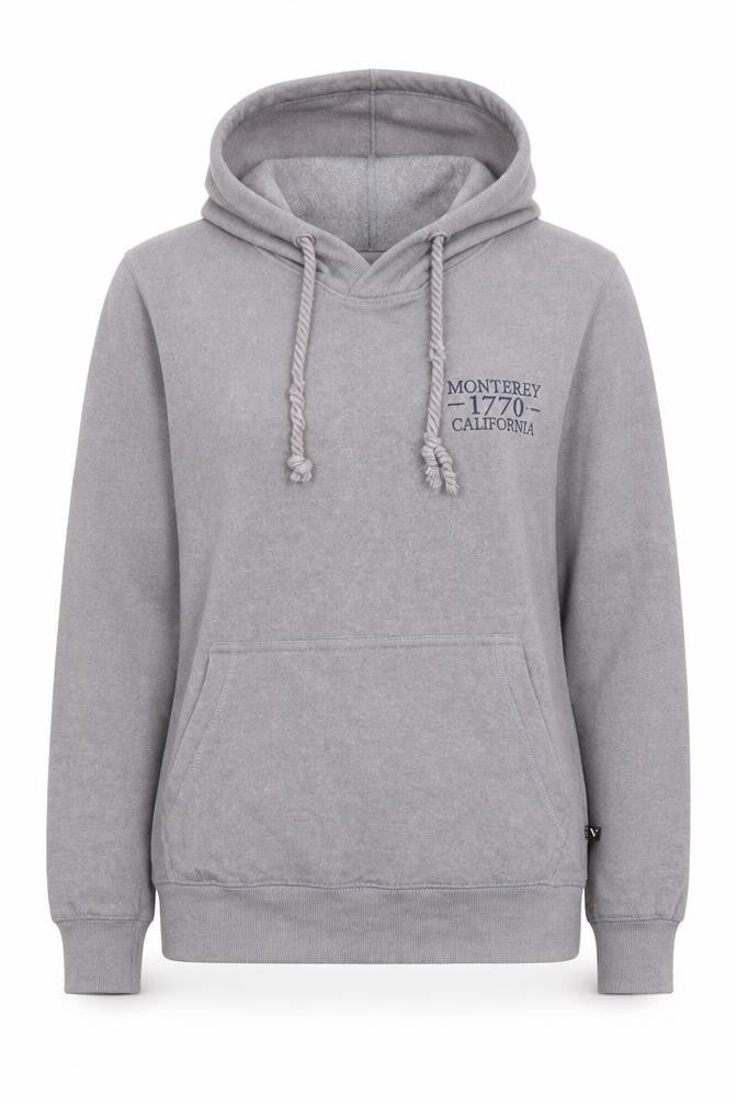 Valani Women's Grey Pullover Hoodie Small Cotton Blend Monterey Design